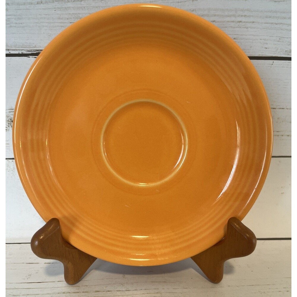 Fiesta Homer Laughlin China Co. Lead Free 6” Dia Saucer For Fiesta Cup Tangerine
